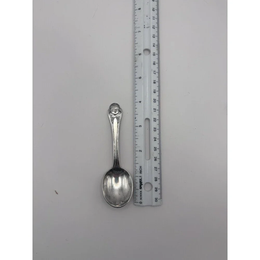 silver baby spoons vintage Gerber Large Shovel-style